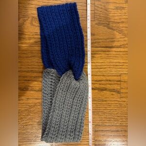 Royal blue and Gray Knit Headband